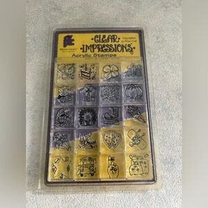 Provo Craft Clear Impressions Clear Acrylic Stamp Set